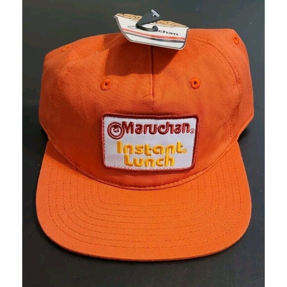 NEW Maruchan Instant Lunch Snapback Hat Funky Hipster Burnt Orange Ramen Soup - Picture 1 of 4